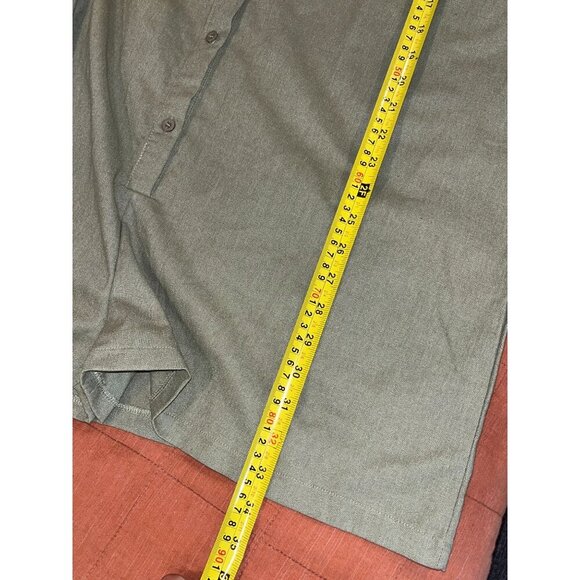 NWT PrettyLittleThing Khaki Linen Look Oversized Long Sleeve Playsuit Size 12 - Picture 12 of 13